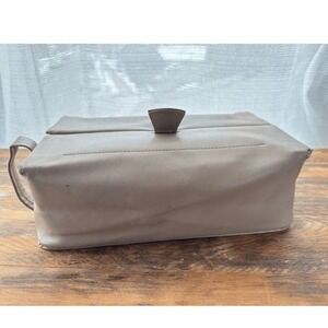 Vintage St. Thomas Leather Kit‎ Mens Travel Toiletry Bag Shaving Case Organizer